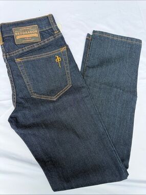 Women’s Dark Blue Skim Jim Straight-Leg Jeans Skate brand Red Dragon